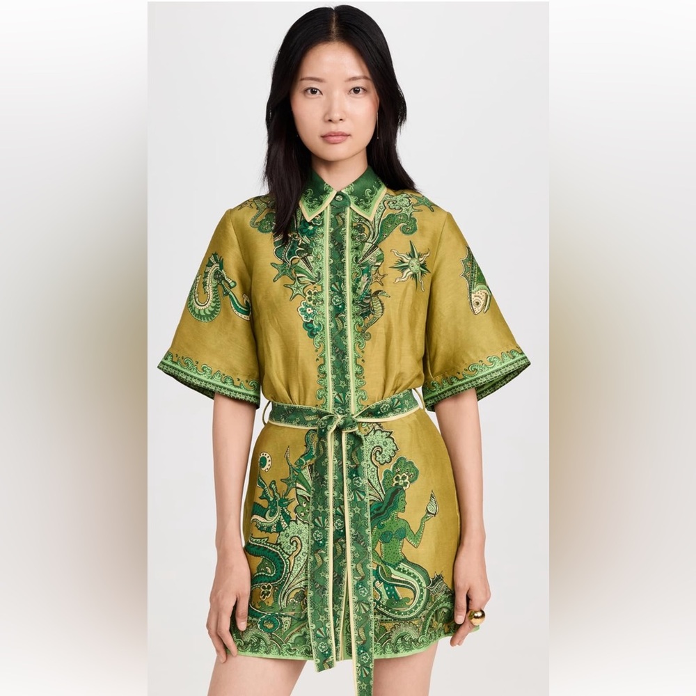 Alemais linen midi dress - Size US 2